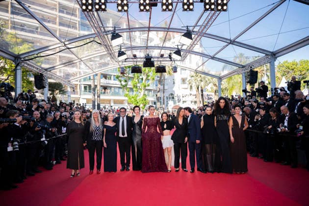 Cannes Garance (Another Day) Red Carpet EB French actress Jehnny Beth, French actress Raya Martigny, French actress Sara Giraudeau, French screenwriter Jeanne Herry, French actress Adele Exarchopoulos, French producer Hugo Selignac, French producer Alain Attal, French actress Mathilde Roehrich during the screening of the film Garance (Another Day) at the 79th edition of the Cannes Film Festival in Cannes, southern France on May 17, 2026. Photo by Eliot Blondet ABACAPRESS.COM Cannes France France  Copyright: xBlondetxEliot ABACAx