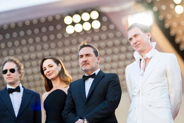 Cannes Moulin Red Carpet EB Louise Bourgoin, Gilles Lellouche, Lars Eidinger depart the Moulin screening during the 79th annual Cannes Film Festival at Palais des Festivals on May 17, 2026 in Cannes, France. Photo by Eliot Blondet ABACAPRESS.COM Cannes France France  Copyright: xBlondetxEliot ABACAx
