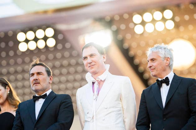 Cannes Moulin Red Carpet EB Louise Bourgoin, Gilles Lellouche, Lars Eidinger depart the Moulin screening during the 79th annual Cannes Film Festival at Palais des Festivals on May 17, 2026 in Cannes, France. Photo by Eliot Blondet ABACAPRESS.COM Cannes France France  Copyright: xBlondetxEliot ABACAx