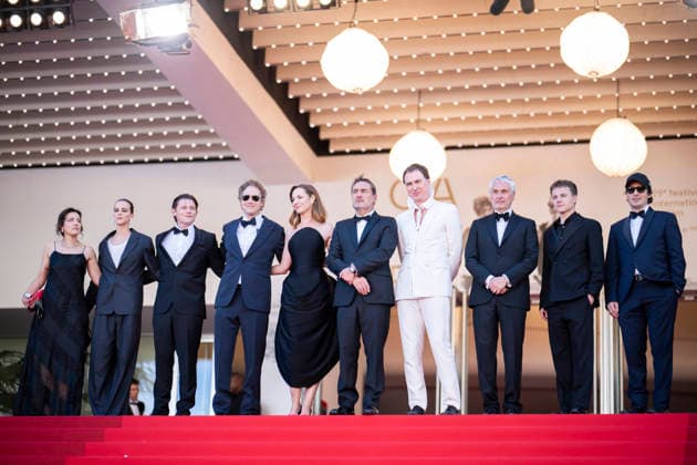 Cannes Moulin Red Carpet EB Laetitia Pansanel, Hortense de Gromard, Max Warburton, László Nemes, Louise Bourgoin, Gilles Lellouche, Lars Eidinger, Alain Goldman, Felix Lefebvre and Olivier Demangel depart the Moulin screening during the 79th annual Cannes Film Festival at Palais des Festivals on May 17, 2026 in Cannes, France. Photo by Eliot Blondet ABACAPRESS.COM Cannes France France Copyright: xBlondetxEliot ABACAx