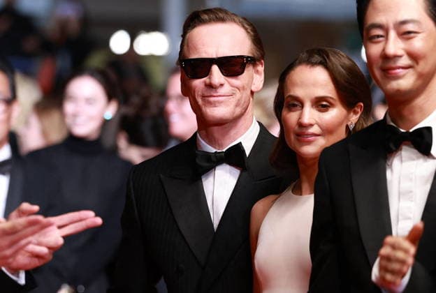 Cannes - Hope Red Carpet Michael Fassbender and Alicia Vikander attend the Hope screening on the red carpet during the 79th annual Cannes Film Festival at Palais des Festivals on May 17, 2026 in Cannes, France. Photo by Jerome Domine ABACAPRESS.COM Cannes France  Copyright: xDominexJerome ABACAx