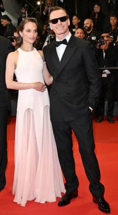 German- Irish actor Michael Fassbender and Swedish actress Alicia Vikander attend the premiere of Hope at the 79th Cannes Film Festival in Cannes, France on Sunday, May 17, 2026.  CAN20260517186 RUNExHELLESTAD
