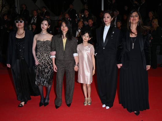 IPA84803993 - Cannes, 79th Cannes Film Festival 2026, Evening 6. Red Carpet film Hope Pictured: Didar Domehri, Shen Jiani, a guest, Jing Zou, Li Gengxi and Wang Yang  Copyright: xAlbertoxTerenghix xPoolxPhotoxEventsx07x 84803993