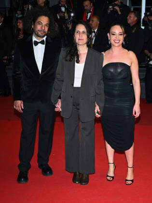 IPA84804079 - Cannes, 79th Cannes Film Festival 2026, Evening 6. Red Carpet film Hope Pictured: Victor ZÃ bo, Lila Pinell, Eva Huault  Copyright: xAlbertoxTerenghix xPoolxPhotoxEventsx07x 84804079