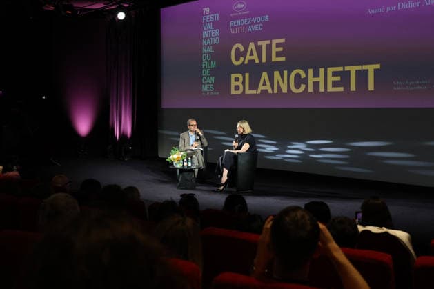 Didier Allouch Masterclass by Cate Blanchett at the Palais des Festivals during the 79th Cannes International Film Festival May 17, 2026 Isabelle Vauthier Pool Bestimage 79ème Festival International du Film de Cannes 79th International Cannes Film Festival Masterclass Cate Blanchett 456251 2026 05 17 Cannes France Blanchett, Cate Cannes France  Copyright: xOLIVIERxBORDEx xBESTIMAGExOLIVIERxBORDEx xBESTIMAGEx
