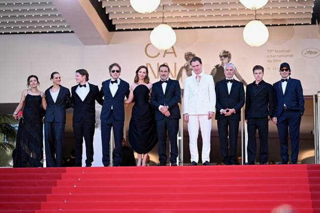 Cannes Garance red carpet. FC Max Warburton, László Nemes, Louise Bourgoin, Gilles Lellouche, Lars Eidinger, Alain Goldman, attends the Garance screening during the 79th annual Cannes Film Festival at Palais des Festivals on May 17, 2026 in Cannes, France. Photo by Franck Castel ABACAPRESS.COM Cannes  Copyright: xCastelxFranck ABACAx