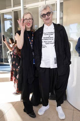 Cannes Wim Wenders, Donata Wenders exits Martinez MP Cannes, France- May 16: Wim Wenders, Donata Wenders arrives to Hotel Martinez during 79th Festival of Cannes, on May 16, 2026 in Cannes, France. Photo by Marco Piovanotto Abacapress.com Cannes France  Copyright: xPiovanottoxMarco ABACAx