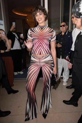 Cannes Taylor Hill exits Martinez MP Cannes, France- May 16: Taylor Hill arrives to Hotel Martinez during 79th Festival of Cannes, on May 16, 2026 in Cannes, France. Photo by Marco Piovanotto Abacapress.com Cannes France  Copyright: xPiovanottoxMarco ABACAx