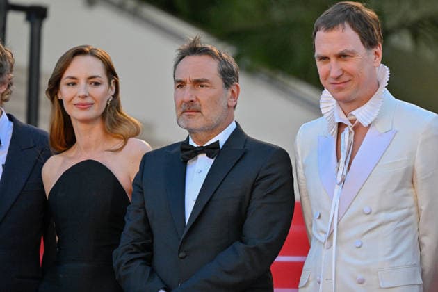 Cannes Moulin Screening JR Louise Bourgoin, Gilles Lellouche, Lars Eidinger attending the screening of the movie Moulin during 79th Cannes Film Festival in Cannes, France on May 17, 2026. Photo by Julien Reynaud APS-Medias ABACAPRESS.COM Cannes France  Copyright: xReynaudxJulien APS-Medias ABACAx