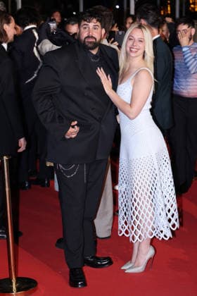 Cannes - Jim Queen Red Carpet JD Artus Solaro and Kim Higelin attend the screening of the film Jim Queen during the 79th annual Cannes Film Festival at Palais des Festivals on May 17, 2026 in Cannes, France. Photo by Jerome Domine ABACAPRESS.COM Cannes France  Copyright: xDominexJerome ABACAx