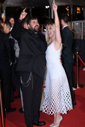 Cannes - Jim Queen Red Carpet JD Artus Solaro and Kim Higelin attend the screening of the film Jim Queen during the 79th annual Cannes Film Festival at Palais des Festivals on May 17, 2026 in Cannes, France. Photo by Jerome Domine ABACAPRESS.COM Cannes France  Copyright: xDominexJerome ABACAx