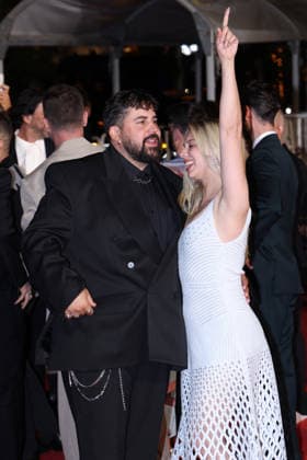 Cannes - Jim Queen Red Carpet JD Artus Solaro and Kim Higelin attend the screening of the film Jim Queen during the 79th annual Cannes Film Festival at Palais des Festivals on May 17, 2026 in Cannes, France. Photo by Jerome Domine ABACAPRESS.COM Cannes France  Copyright: xDominexJerome ABACAx