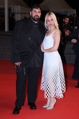 Cannes - Jim Queen Red Carpet JD Artus Solaro and Kim Higelin attend the screening of the film Jim Queen during the 79th annual Cannes Film Festival at Palais des Festivals on May 17, 2026 in Cannes, France. Photo by Jerome Domine ABACAPRESS.COM Cannes France  Copyright: xDominexJerome ABACAx