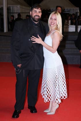 Cannes - Jim Queen Red Carpet JD Artus Solaro and Kim Higelin attend the screening of the film Jim Queen during the 79th annual Cannes Film Festival at Palais des Festivals on May 17, 2026 in Cannes, France. Photo by Jerome Domine ABACAPRESS.COM Cannes France  Copyright: xDominexJerome ABACAx