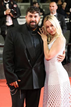 Cannes - Jim Queen Red Carpet JD Artus Solaro and Kim Higelin attend the screening of the film Jim Queen during the 79th annual Cannes Film Festival at Palais des Festivals on May 17, 2026 in Cannes, France. Photo by Jerome Domine ABACAPRESS.COM Cannes France  Copyright: xDominexJerome ABACAx