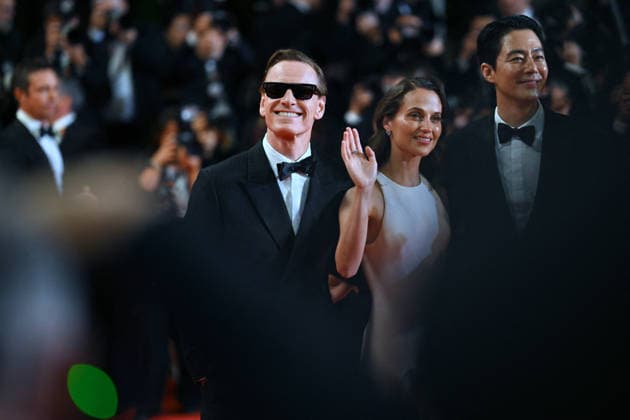 Cannes Hope red carpet. FC Alicia Vikander and Michael Fassbender attends the Hope screening during the 79th annual Cannes Film Festival at Palais des Festivals on May 17, 2026 in Cannes, France. Photo by Franck Castel ABACAPRESS.COM Cannes  Copyright: xCastelxFranck ABACAx
