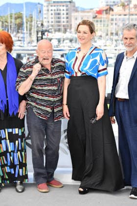 Volker Schlöndorff, Martina Gedeck at the Photocall HEIMSUCHUNG in Cannes on 17 05 2026