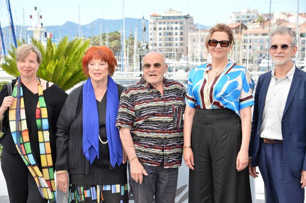 Jenny Erpenbeck, Regina Ziegler, Volker Schlöndorff, Martina Gedeck, Ulrich Matthes and Susanne Wolff at the HEIMSUCHUNG photocall in Cannes on 17 05 2026