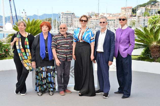 Jenny Erpenbeck, Regina Ziegler, Volker Schlöndorff, Martina Gedeck, Ulrich Matthes and Susanne Wolff at the HEIMSUCHUNG photocall in Cannes on 17 05 2026