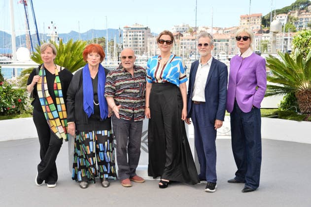 Jenny Erpenbeck, Regina Ziegler, Volker Schlöndorff, Martina Gedeck, Ulrich Matthes and Susanne Wolff at the HEIMSUCHUNG photocall in Cannes on 17 05 2026