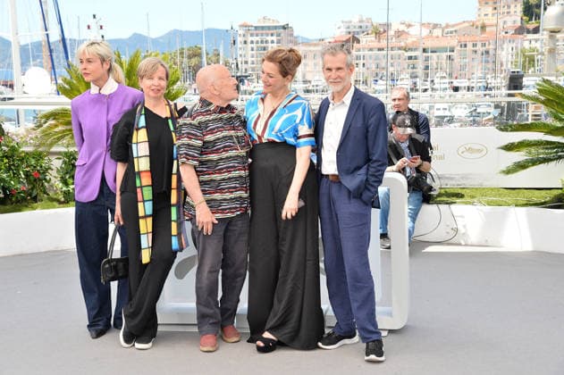 Jenny Erpenbeck, Regina Ziegler, Volker Schlöndorff, Martina Gedeck, Ulrich Matthes and Susanne Wolff at the HEIMSUCHUNG photocall in Cannes on 17 05 2026