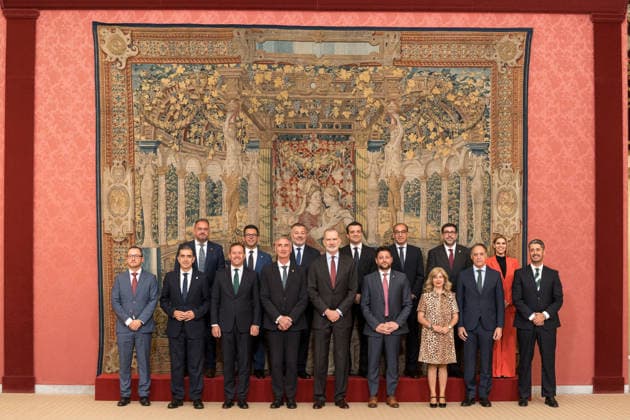 The King receives the Assembly of the Group of World Heritage Cities of Spain King Felipe VI receives in audience the Assembly of the Group of World Heritage Cities of Spain, at the Royal Palace of El Pardo, on May 18, 2026, in Madrid Spain The Group of World Heritage Cities of Spain is made up of 15 cities Alcalá de Henares Ávila, Baeza, Cáceres, Córdoba, Cuenca, Ibiza Eivisa, Mérida, Salamanca, San Cristóbal de La Laguna, Santiago de Compostela, Segovia, Tarragona, Toledo and Úbeda 18 MAY 2026 Diego Radamé Spain Copyright: xDiegoxRadamà sx 7531764