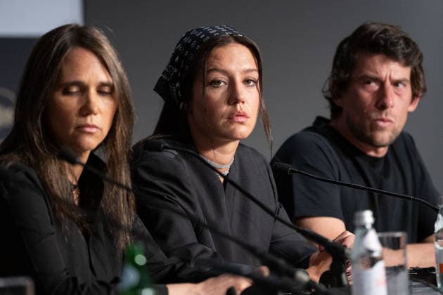 Cannes Garance Press Conference NG Adele Exarchopoulos, Hugo Selignac and Jeanne Herry attending the Press Conference for ‘Garance’ in Cannes at Palais Des Festivals in Cannes, France on May 15 2026 as part of the 79th Cannes Film Festival. Photo by Nicolas Genin ABACAPRESS.COM Cannes France  Copyright: xGeninxNicolas ABACAx