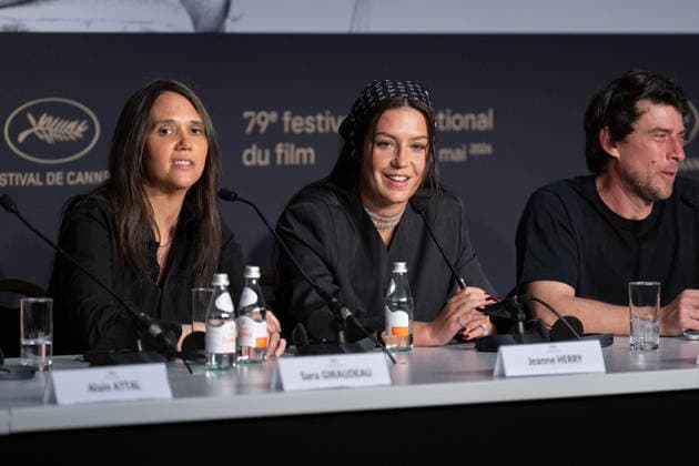 Cannes Garance Press Conference NG Adele Exarchopoulos, Jeanne Herry and Hugo Selignac attending the Press Conference for ‘Garance’ in Cannes at Palais Des Festivals in Cannes, France on May 15 2026 as part of the 79th Cannes Film Festival. Photo by Nicolas Genin ABACAPRESS.COM Cannes France  Copyright: xGeninxNicolas ABACAx