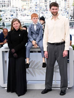 IPA84823114 - Cannes, 79th Cannes Film Festival 2026, day 7. Photocall by Vesna Pictured: KÄ™stutis CicÄ—nas, Bartas Å½danoviÄius and Anastasiia Pustovit  Copyright: xAlbertoxTerenghix xPoolxPhotoxEventsx07x 84823114