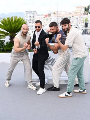 IPA84823833 - Cannes Film Festival 2026, Day 7. Photocall of the film Jim Queen. Marco Nguyen, Brice Chevillard, Simon Balteaux and Nicolas Athane are pictured.  Copyright: xAlbertoxTerenghix xPoolxPhotoxEventsx07x 84823833