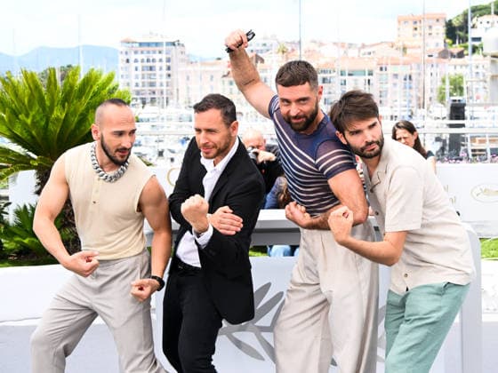 IPA84823835 - Cannes Film Festival 2026, Day 7. Photocall of the film Jim Queen. Marco Nguyen, Brice Chevillard, Simon Balteaux and Nicolas Athane are pictured.  Copyright: xAlbertoxTerenghix xPoolxPhotoxEventsx07x 84823835