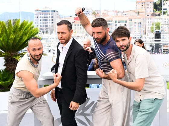 IPA84823838 - Cannes Film Festival 2026, Day 7. Photocall of the film Jim Queen. Marco Nguyen, Brice Chevillard, Simon Balteaux and Nicolas Athane are pictured.  Copyright: xAlbertoxTerenghix xPoolxPhotoxEventsx07x 84823838