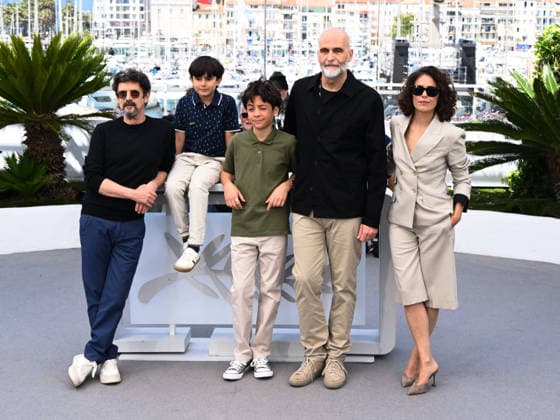 IPA84824425 - Cannes Film Festival 2026, Day 7. Photocall of the film Aqui. Pictured are Manolo Solo, Alex Pelaez, Hugo Encuentra, Tiago Guedes and Patricia Lopez Arnaiz.  Copyright: xAlbertoxTerenghix xPoolxPhotoxEventsx07x 84824425