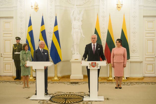 King Carl XVI Gustaf of Sweden - Lithuanian President Gitanas Nauseda meeting in Vilnius VILNIUS, LITHUANIA - MAY 18: King Carl XVI Gustaf of Sweden meets with Lithuanian President Gitanas Nauseda at the Presidential Palace in Vilnius, Lithuania on May 18, 2026. Yauhen Yerchak Anadolu Vilnius Lithuania. Editorial use only. Please get in touch for any other usage.  Copyright: x2026xAnadoluxYauhenxYerchakx