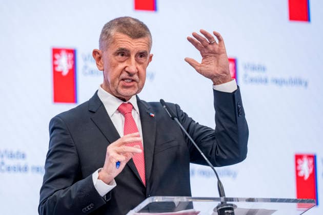Czech Prime Minister Andrej Babis (ANO) speaks at a press conference after a government meeting, in Prague, Czech Republic, on May 18, 2026. (CTKxPhoto VitxSimanek) CTKPhotoP2026051804933  CTKPhotoP2026051804933