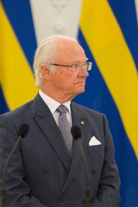 Sweden’s King Carl XVI Gustaf and Queen Silvia are on an official visit in Vilnius, Lithuania - 18 MAY 2026. Sweden’s King, Carl XVI Gustaf seen during the meeting with the Lithuanian President, Gitanas Nauseda at Presidential Palace. Sweden’s King Carl XVI Gustaf and Queen Silvia are on an official visit to Lithuania. On Monday, they met with Lithuanian President Gitanas Nauseda and First Lady Diana Nausediene at the Presidential Palace in Vilnius. Vilnius Lithuania Copyright: xYauhenxYerchakx xSOPAxImagesx king_and_queen_of_sweden_vilnius_4635
