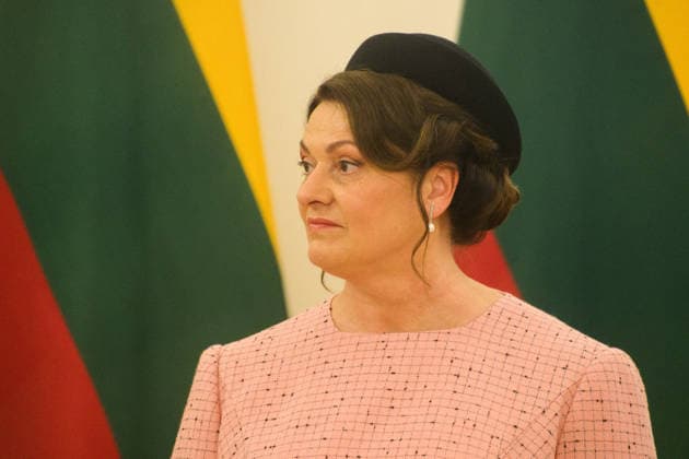 Sweden’s King Carl XVI Gustaf and Queen Silvia are on an official visit in Vilnius, Lithuania - 18 MAY 2026. Lithuanian First Lady, Diana Nausediene seen during the meeting with Sweden’s King, Carl XVI Gustaf and Queen, Silvia Renate Sommerlath at Presidential Palace. Sweden’s King Carl XVI Gustaf and Queen Silvia are on an official visit to Lithuania. On Monday, they met with Lithuanian President Gitanas Nauseda and First Lady Diana Nausediene at the Presidential Palace in Vilnius. Vilnius Lithuania Copyright: xYauhenxYerchakx xSOPAxImagesx king_and_queen_of_sweden_vilnius_4753