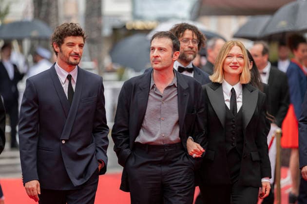 Internationale Filmfestspiele von Cannes, The Unknown Premiere #4 Cannes L’Inconnue (The Unknown) Carpet EB French actress Lea Seydoux, French director and screenwriter Arthur Harari and French-Canadian actor Niels Schneider during the 79th Cannes International Film Festival in Cannes, France on May 18, 2026, the film selected in the Official Competition.Photo by Eliot Blondet ABACAPRESS.COM Cannes France France  Copyright: xBlondetxEliot ABACAx