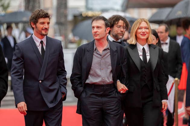 Internationale Filmfestspiele von Cannes, The Unknown Premiere #4 Cannes L’Inconnue (The Unknown) Carpet EB French actress Lea Seydoux, French director and screenwriter Arthur Harari and French-Canadian actor Niels Schneider during the 79th Cannes International Film Festival in Cannes, France on May 18, 2026, the film selected in the Official Competition.Photo by Eliot Blondet ABACAPRESS.COM Cannes France France  Copyright: xBlondetxEliot ABACAx