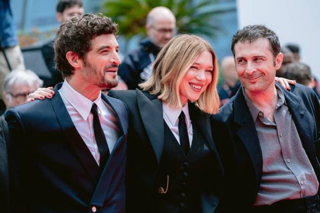 Internationale Filmfestspiele von Cannes, The Unknown Premiere #4 79ème Festival International du Film de Cannes Montée des marches du film L inconnue 79th International Cannes Film Festival Red Carpet with L inconnue cast 456336 2026 05 18 Schneider, Niels Seydoux, Léa Harari, Arthur  Copyright: xTerencexBaelenx STAR_456336_052