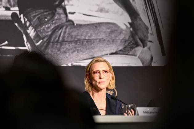 Celebrity, Internationale Filmfestspiele von Cannes, The Displacement Fund Pressekonferenz 79ème Festival International du Film de Cannes Press conference for the film The displacement Fund 79th Cannes International Film Festival Press conference for the film The displacement Fund 456345 2026 05 18 Blanchett, Cate  Copyright: xEstellexCarlierx xStarfacex STAR_456345_011