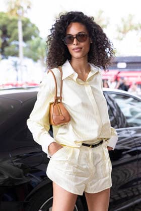 Celebrity, Internationale Filmfestspiele von Cannes, Stars am Hotel Martinez #9 Cannes Cindy Bruna exits Martinez MP Cannes, France- May 18: Cindy Bruna arrives to the Martinez Hotel during 79th Festival of Cannes, on May 18, 2026 in Cannes, France. Photo by Marco Piovanotto Abacapress.com Cannes France  Copyright: xPiovanottoxMarco ABACAx