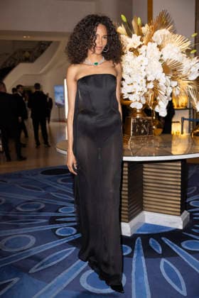 Celebrity, Internationale Filmfestspiele von Cannes, Stars am Hotel Martinez #9 Cannes Cindy Bruna exits Martinez MP Cannes, France- May 18: Cindy Bruna leaves the Martinez Hotel during 79th Festival of Cannes, on May 18, 2026 in Cannes, France. Photo by Marco Piovanotto Abacapress.com Cannes France  Copyright: xPiovanottoxMarco ABACAx