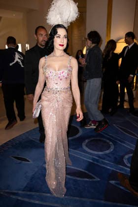 Celebrity, Internationale Filmfestspiele von Cannes, Stars am Hotel Martinez #9 Cannes Dita von Teese exits Martinez MP Cannes, France- May 18: Dita Von Teese leaves the Martinez Hotel during 79th Festival of Cannes, on May 18, 2026 in Cannes, France. Photo by Marco Piovanotto Abacapress.com Cannes France  Copyright: xPiovanottoxMarco ABACAx