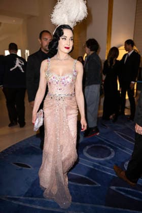 Celebrity, Internationale Filmfestspiele von Cannes, Stars am Hotel Martinez #9 Cannes Dita von Teese exits Martinez MP Cannes, France- May 18: Dita Von Teese leaves the Martinez Hotel during 79th Festival of Cannes, on May 18, 2026 in Cannes, France. Photo by Marco Piovanotto Abacapress.com Cannes France  Copyright: xPiovanottoxMarco ABACAx