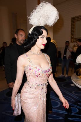 Celebrity, Internationale Filmfestspiele von Cannes, Stars am Hotel Martinez #9 Cannes Dita von Teese exits Martinez MP Cannes, France- May 18: Dita Von Teese leaves the Martinez Hotel during 79th Festival of Cannes, on May 18, 2026 in Cannes, France. Photo by Marco Piovanotto Abacapress.com Cannes France  Copyright: xPiovanottoxMarco ABACAx