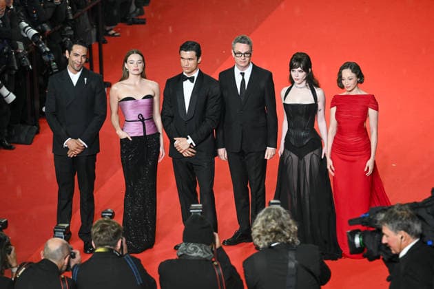 79ème Festival International du Film de Cannes Montée des marches du film Her Private Hell 79th International Cannes Film Festival Red Carpet for Her Private Hell movie 456364 2026 05 18 Cannes France Thatcher, Sophie Froseth, Kristine Winding Refn, Nicolas Melton, Charles  Copyright: xSergexArnalx xStarfacex STAR_456364_002