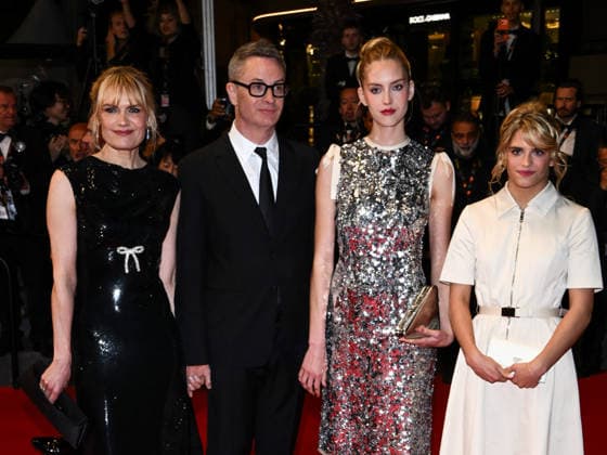 IPA84844704 - Cannes, 79th Cannes Film Festival 2026, evening 7. Red carpet of the film HER PRIVATE HELL In the photo: Liv Corfixen, Nicolas Winding Refn, Lizzielou Corfixen and Lola Corfixen  Copyright: xAlbertoxTerenghix xPoolxPhotoxEventsx07x 84844704