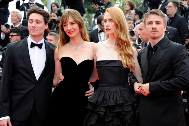 Antoine Pelletier, Louise Bourgoin, Veronika Vasilyeva Rije and Paul Beaurepaire at the premiere of the feature film Fjord at the Festival de Cannes 2026 79 Cannes International Film Festival at the Palais des Festivals Cannes, 18 05 2026 Foto:xD.xBedrosianx xFuturexImagex fjord_6605