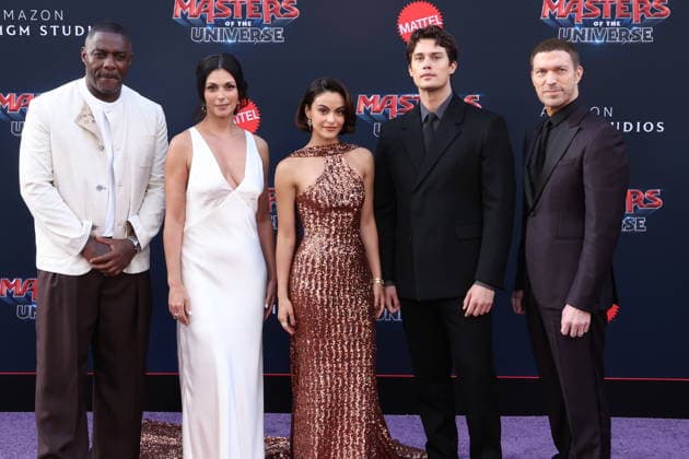 Masters Of The Universe Premiere HOLLYWOOD, CALIFORNIA - MAY 18:Morena Baccarin, Camila Mendes, Nicholas Galitzine, Travis Knight and Idris Elba at the Los Angeles Premiere of Amazon MGM Studios Masters Of The Universe at TCL Chinese Theatre on May 18, 2026 in Hollywood, California.Credit:AdMedia EDITORIAL USE ONLY  Copyright: xx AdMediax admphotostwo990163
